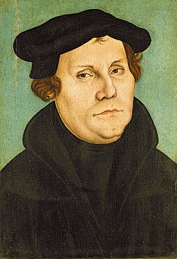 Martin Luther, Atelier/Werkstatt von Lucas Cranach der Ältere, Public domain, via Wikimedia Commons